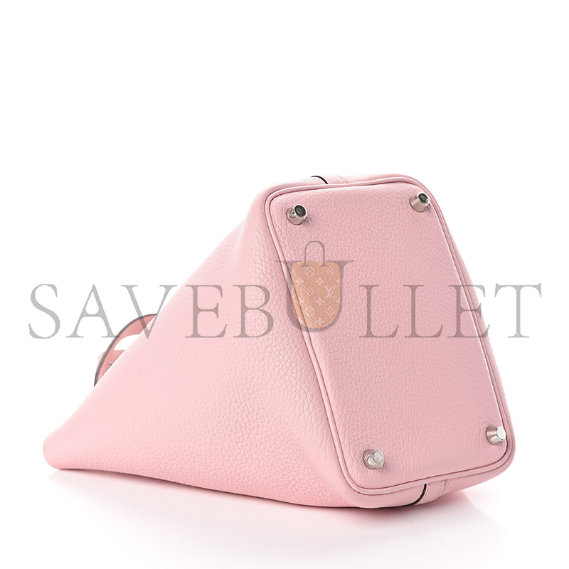 HERMÈS TAURILLON CLEMENCE PICOTIN LOCK 18 PM ROSE SAKURA H056289CK3Q (18*18*13cm)